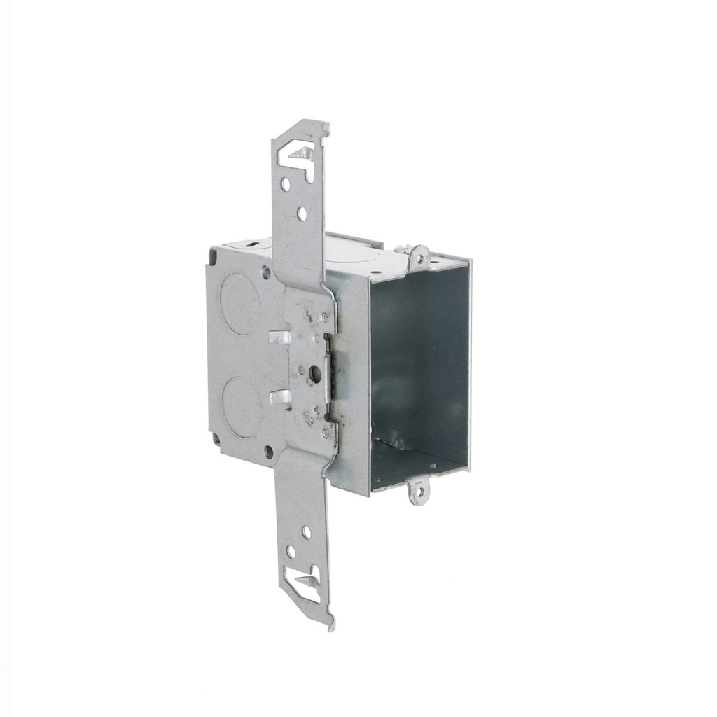 Product image for RACO 604 2 x 3 x 3-1/2 Inch 18 In. Pre-Galvanized Steel TS Bracket Mount Gangable Switch Box