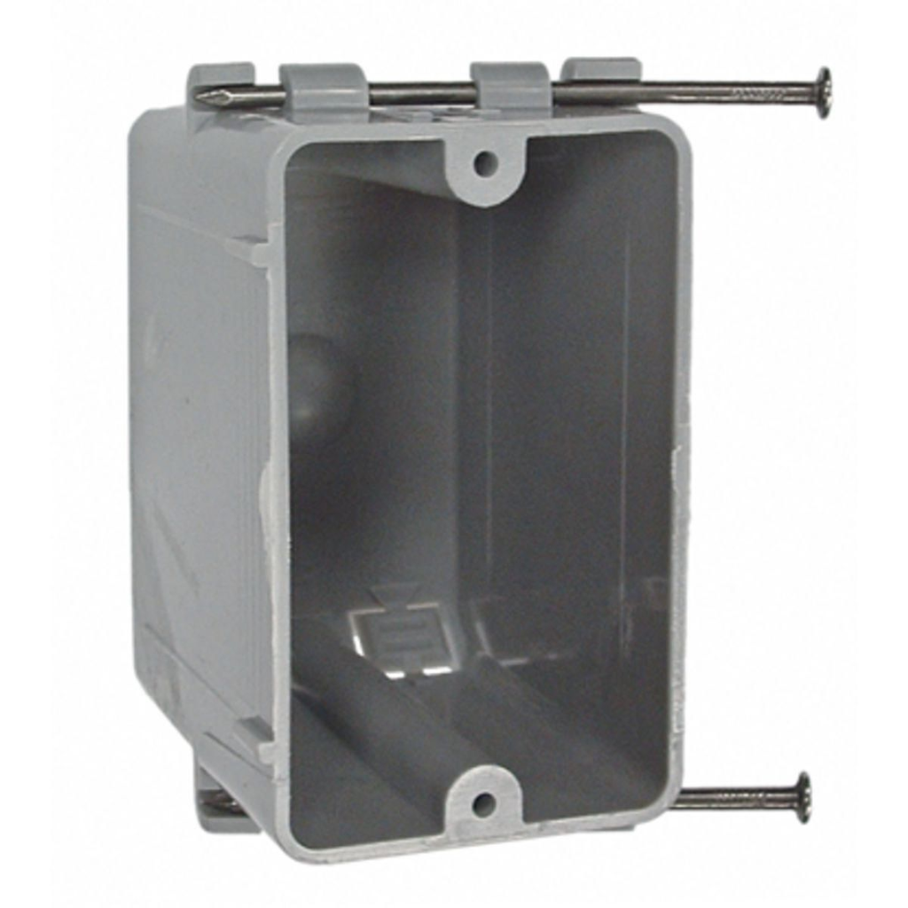 Product image for Raco 7820RAC 1-Device Non-Metallic Cable Box w/Nails, 20.3 cu. in.
