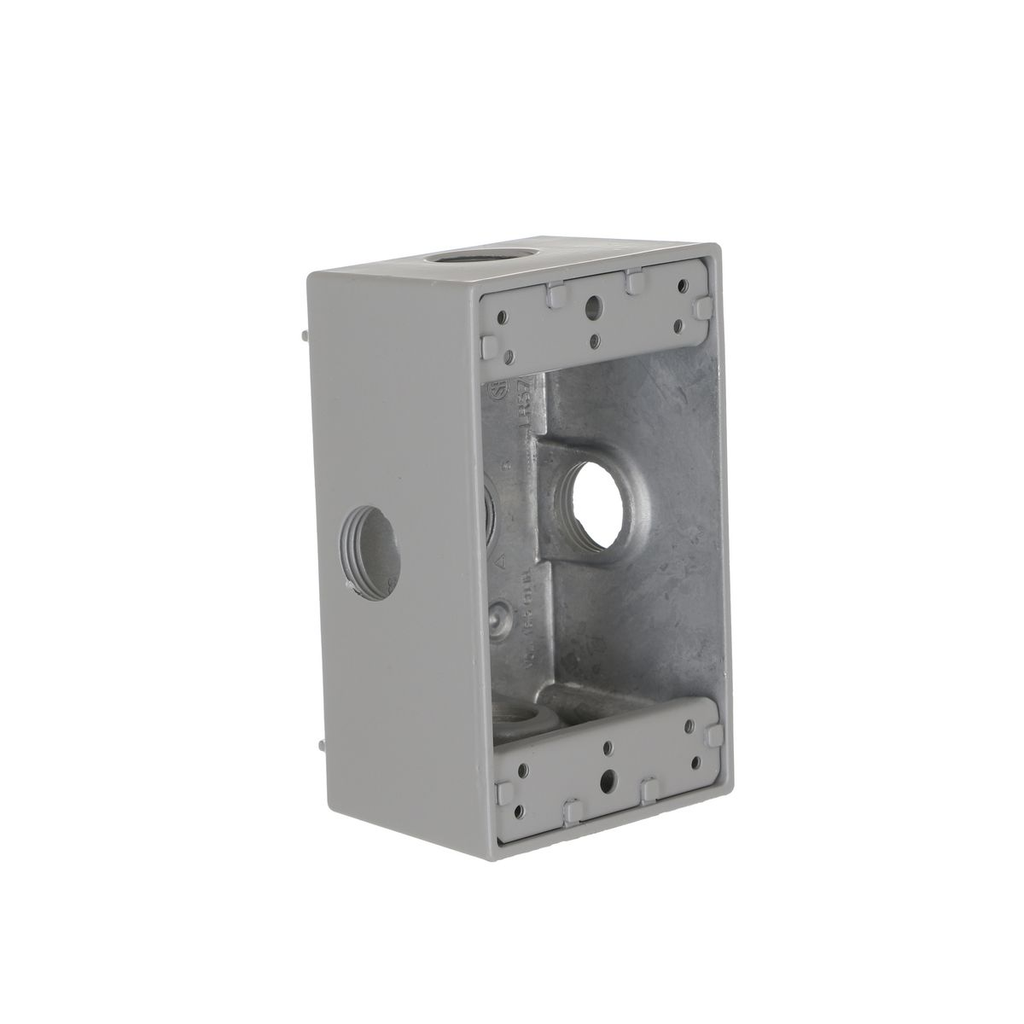 Product image for Raco 5323-0 Single Gang Weatherproof Box, (5) 1/2" Outlets