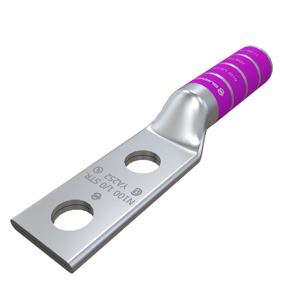 Burndy YA252 Copper Compression lug, 2 Hole w/o Inspection