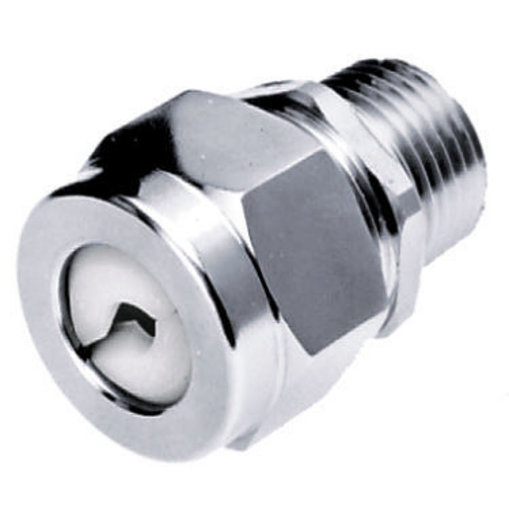 Product image for Hubbell / Kellems SHC-1022-ZP 1/2" x .25"-.38" Straight Male Cord Connector - Zinc-Plated Steel