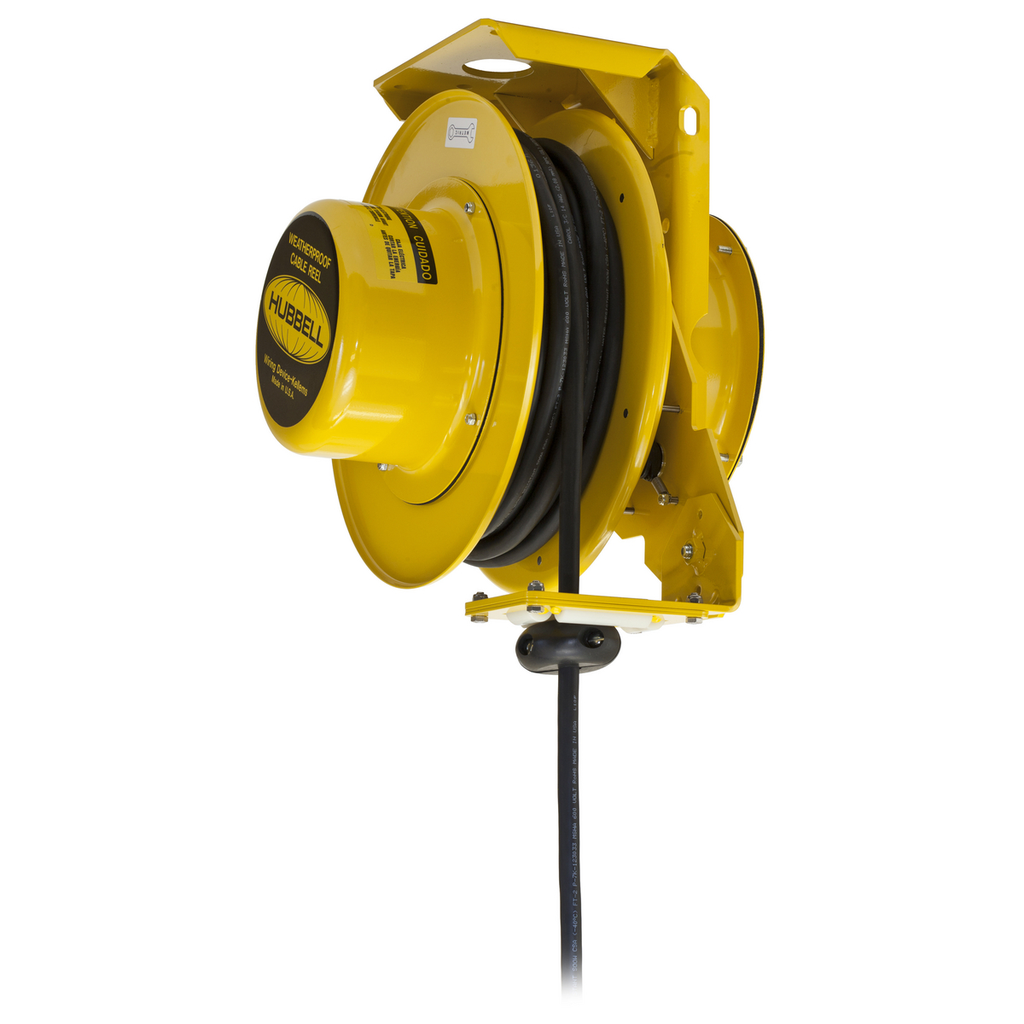 Product image for Hubbell HBL501242W w/PROOF ELEC REEL, 50', 12/4 SO CORD