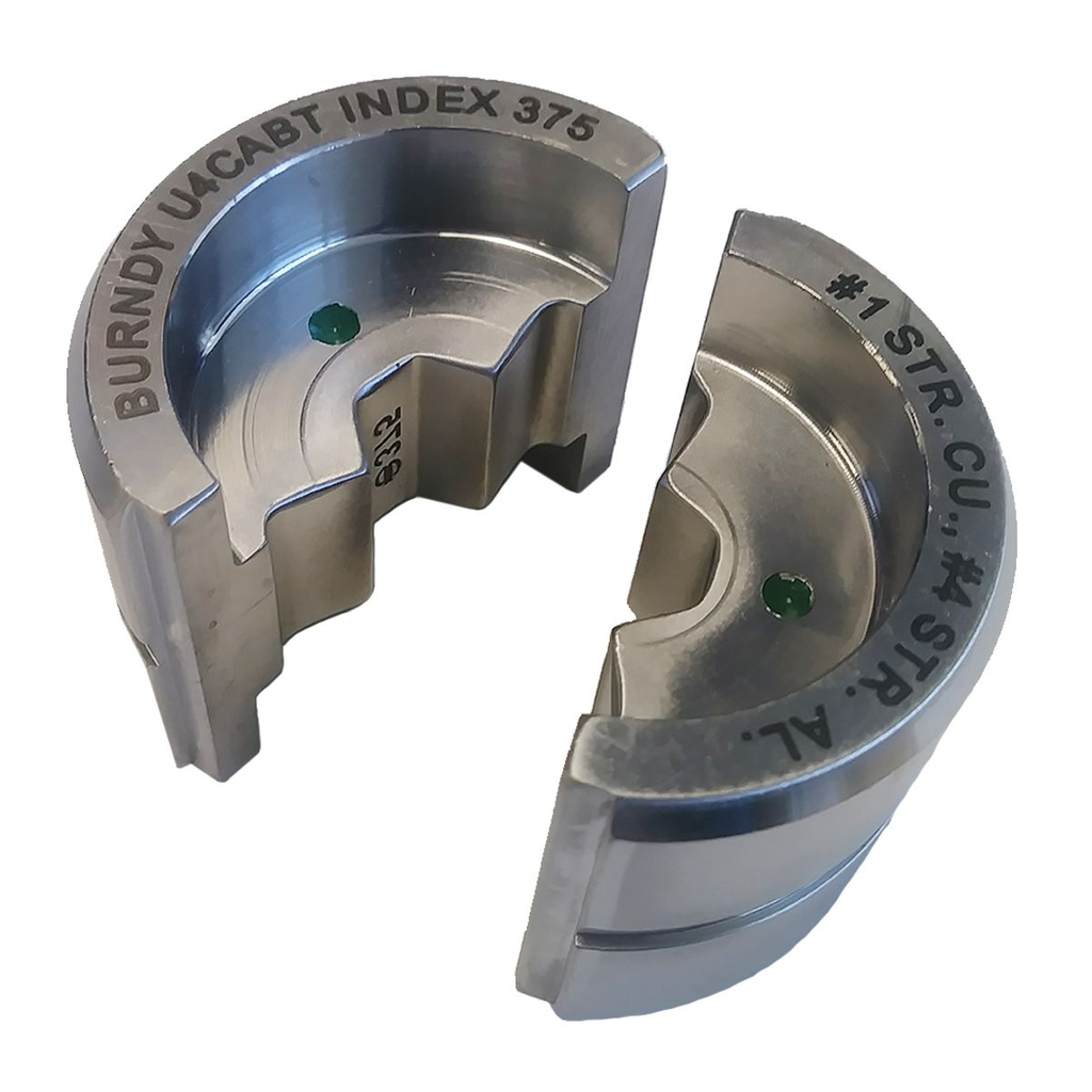 Product image for Burndy U4CABT Hexagonal Butting U Die, Green, Index 375