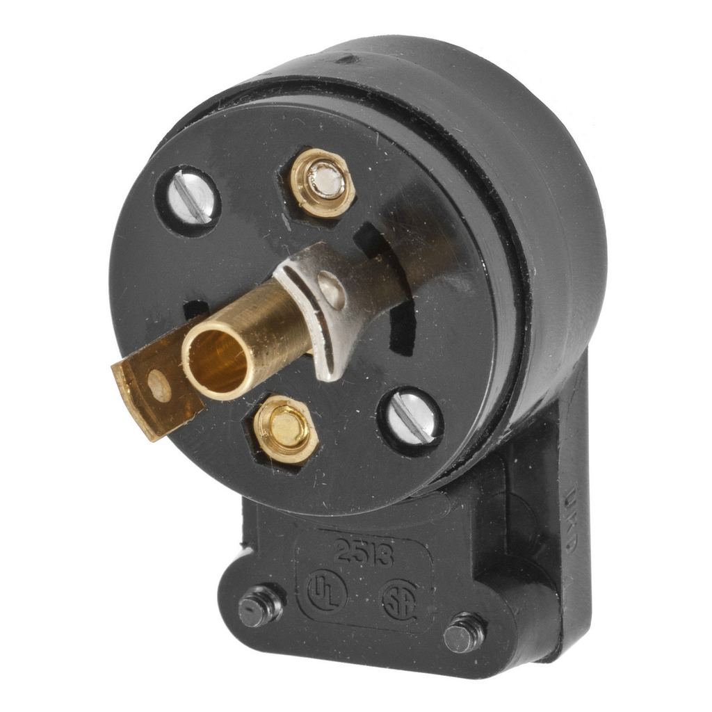 Product image for Hubbell HBL7570 Locking Plug, ANG, MIDGET, 15A 125V, ML-2P