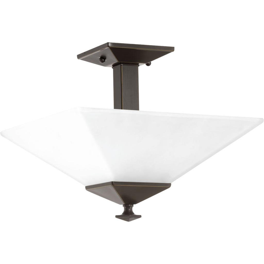 Product image for Progress P350107-020 Clifton Heights Collection 12-3/4" Two-Light Semi-Flush