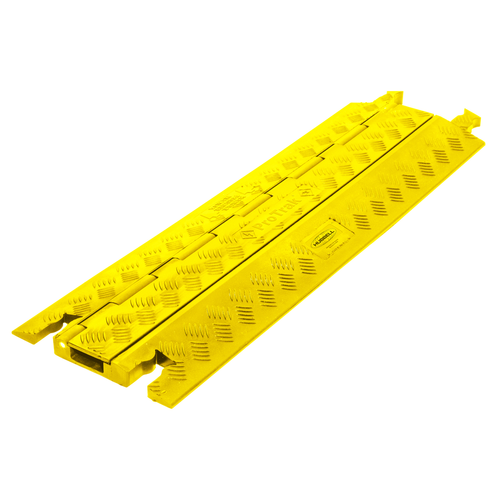 Product image for Hubbell PROTRK1225Y PROTRAK, H/CVR, SGL 2.25" WIDE CHL, YEL, 3'