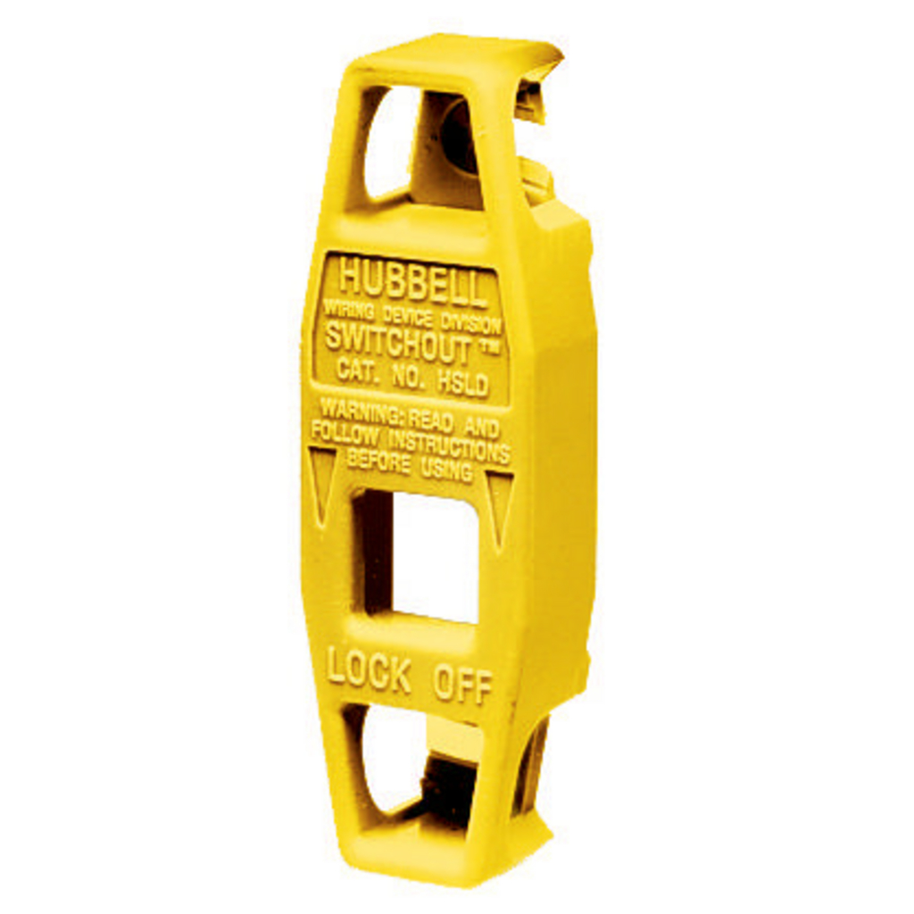 Product image for Hubbell HSLDPK2 Yellow Nylon Lockout Device