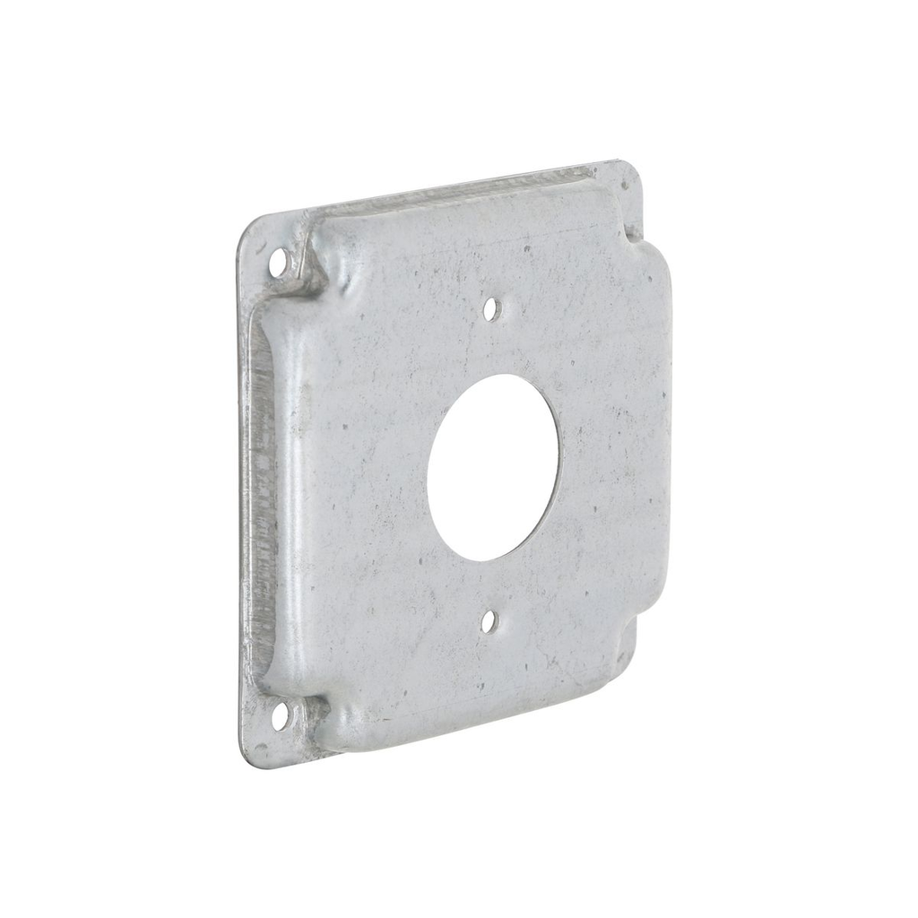 Mayer-DDS-4 in. Square Cover, Exposed Work, 1.406 in. dia. Receptacle-1