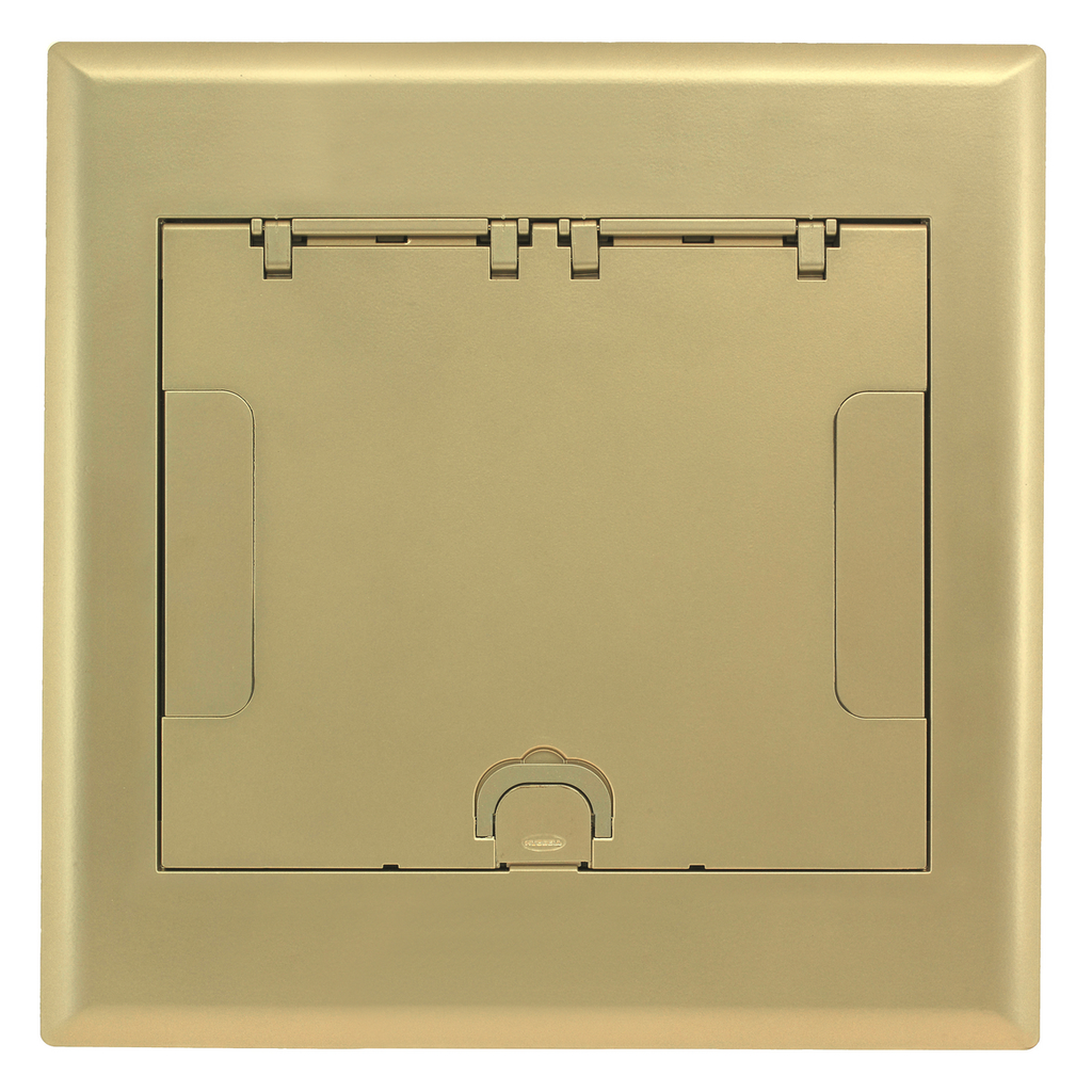 Product image for Hubbell 4GAFBCVRBRSAFB CVR, 4G, FLUSH, BRASS POWDER