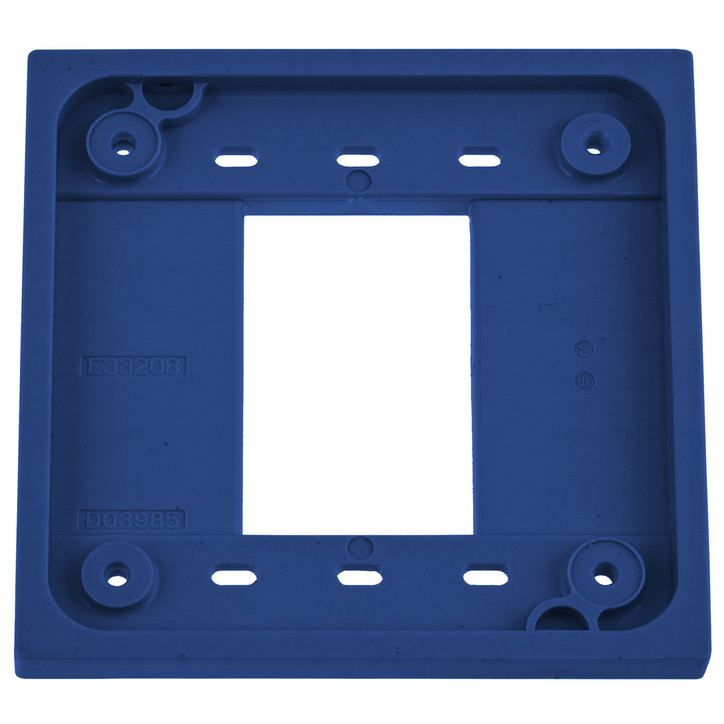 Product image for Hubbell HBL4APBL Blue Straight Blade Device 4-Plex Adapter Plate
