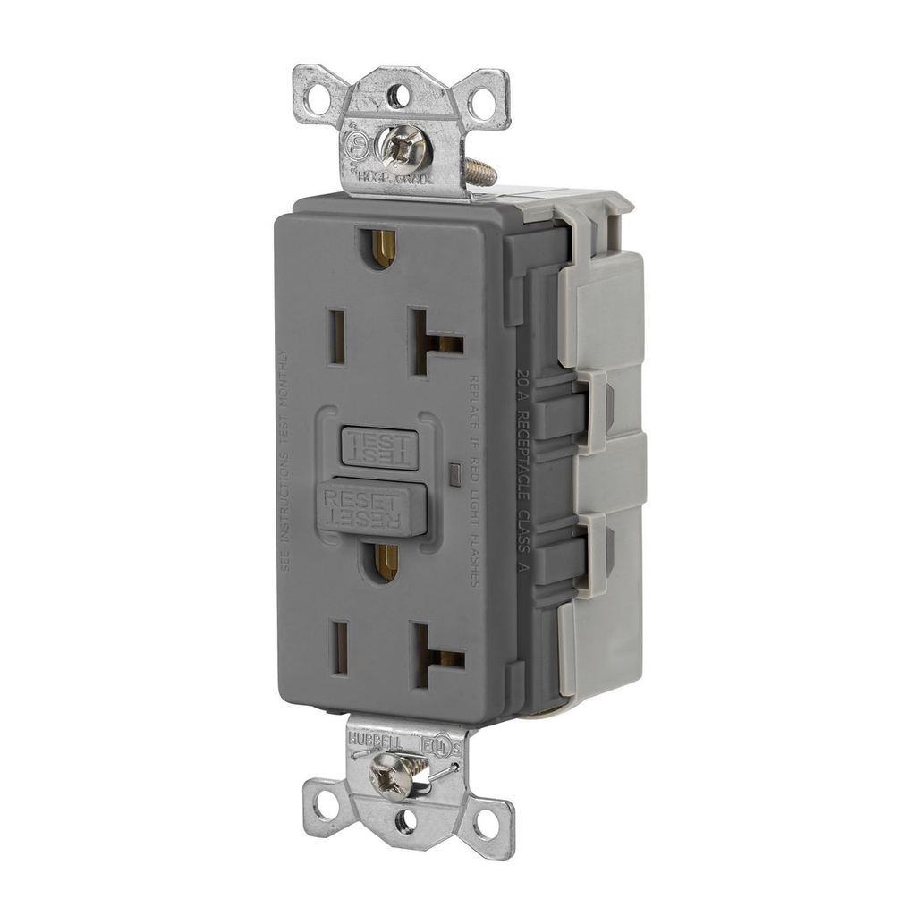 Product image for HWDK SNAPGF20GRY 20A 125VAC COMM S