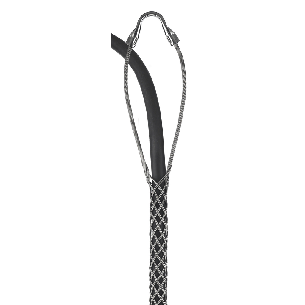 Product image for Hubbell / Kellems 02206013 Support Grip, Single Eye, Double Weave, Closed Mesh, Tin-Coated Bronze, 1.50" - 1.99"