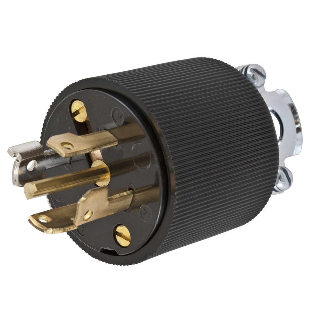 Hubbell HBL45915 20 Amp 120/208 VAC 4-Pole 5-Wire Black Locking Plug Product image for Hubbell HBL45915 20 Amp 120/208 VAC 4-Pole 5-Wire Black Locking Plug