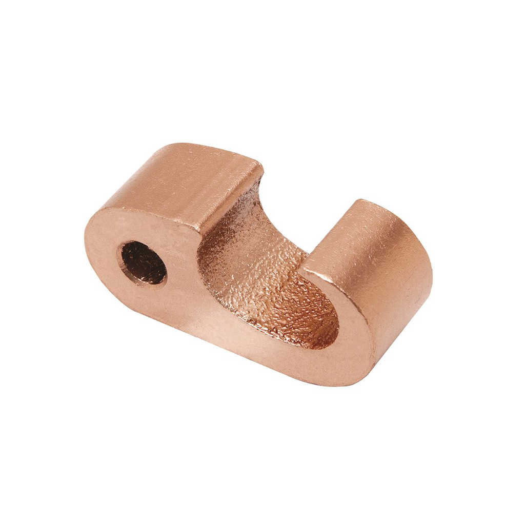 Product image for Burndy YGHP2C6W6W Compression Ground Tap Copper Connector, Tin Hot Dipped, #6 Sol-#2 Str (Run), #8 Sol-#6 Str (Tap), High Strength Copper Irreversible Compression