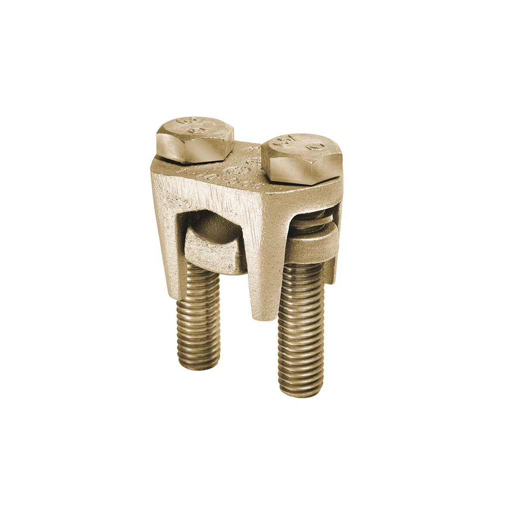 Product image for Burndy KVS44 Compact, two-piece, high strength, high copper alloy OKLIP recommended for heavy duty connections Neoprene rings hold DURIUM bolts in place during installationInstalled with ordinary wrench,wrench size: 15/16cross flats