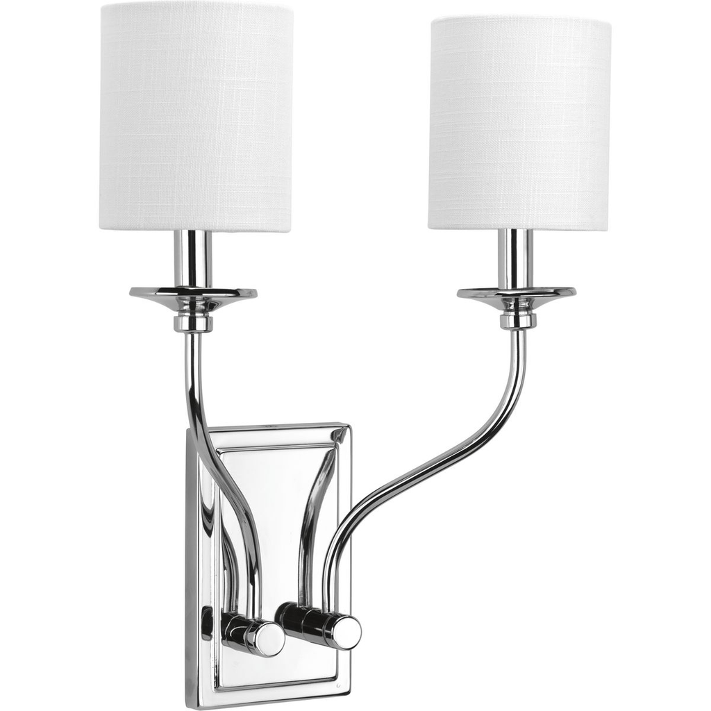 Product image for Progress P710019-015 Bonita Collection Polished Chrome Two-Light Wall Sconce