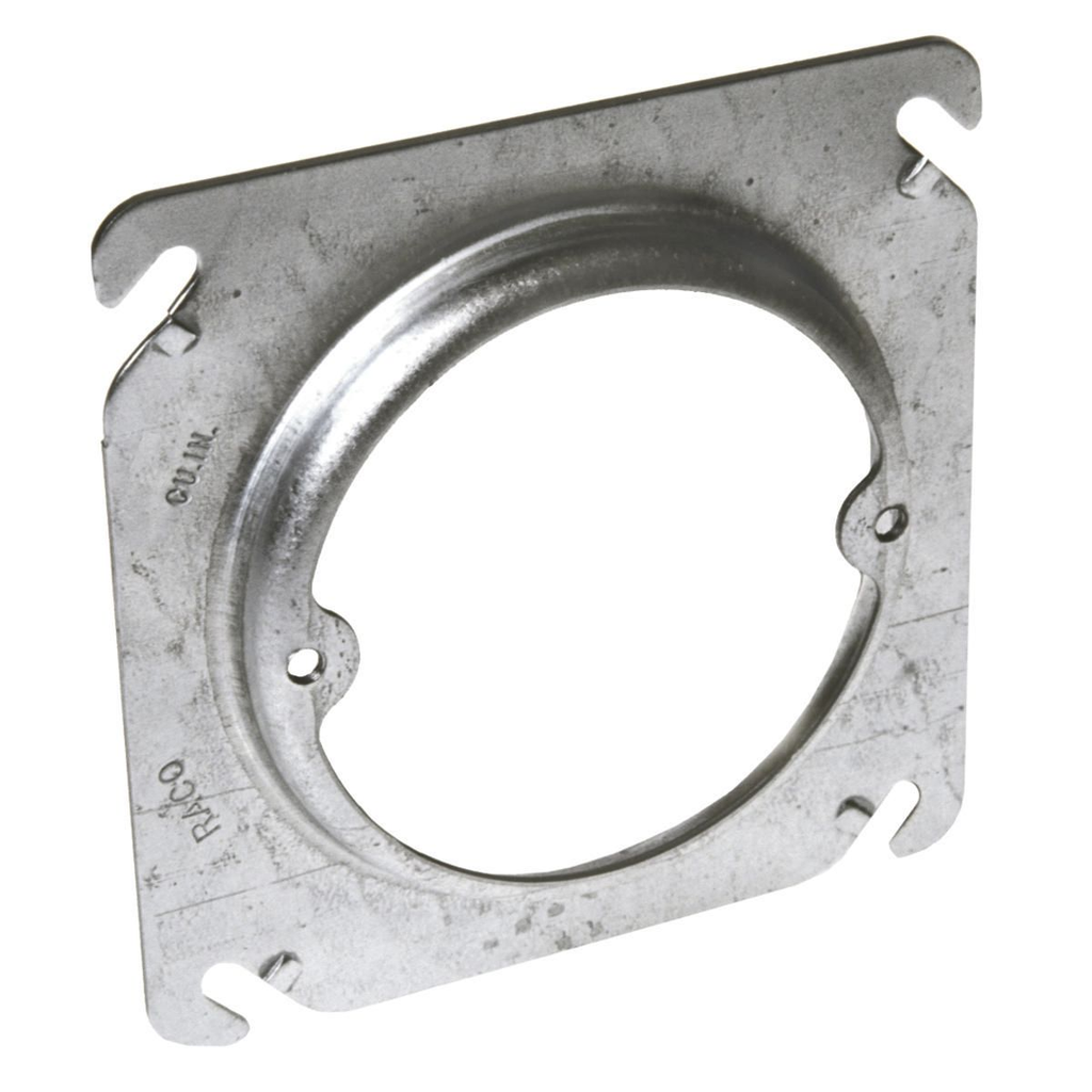 Product image for Raco 767 4" Square Box Fixture Cover, Raised 1/2", Ears 2-3/4" O.C.