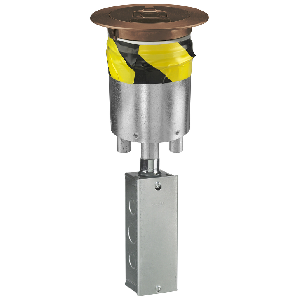 Product image for Hubbell S1R4PTQUADBRZ S1R 4, FITTING, QUAD, BRONZE COVER