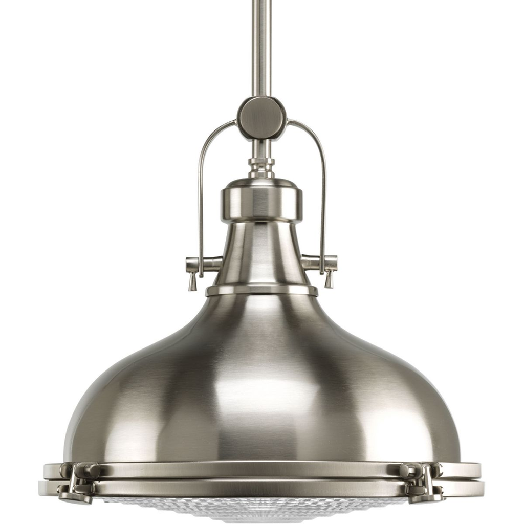 Progress P5188-0930K9 Fresnel Lens LED Collection Brushed Nickel Clear Fresnel Glass Coastal Pendant Light Product image for Progress P5188-0930K9 Fresnel Lens LED Collection Brushed Nickel Clear Fresnel Glass Coastal Pendant Light