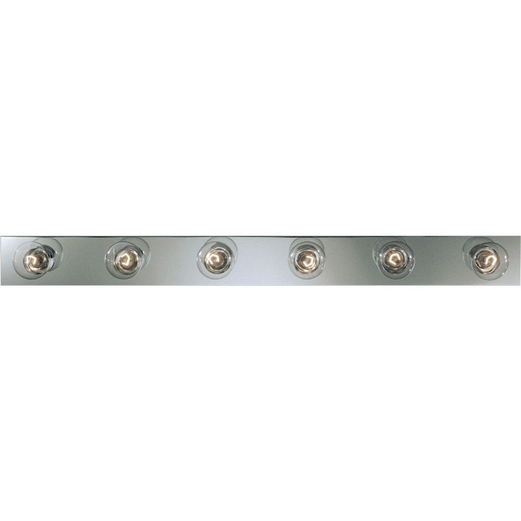 Product image for Progress P3117-15 Broadway Collection Six-Light Polished Chrome Traditional Bath Vanity Light