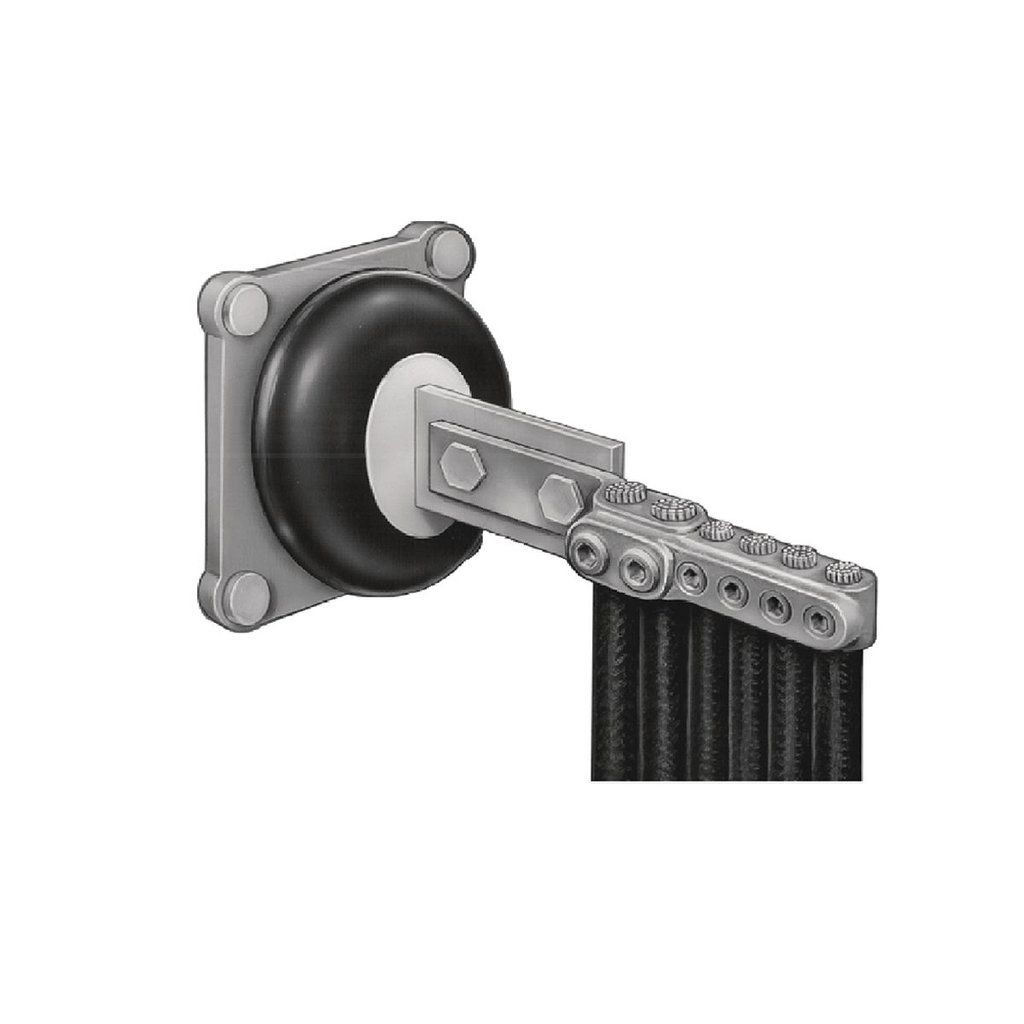 Product image for Burndy K6B284N Cast Cu Alloy URD Transformer Terminals(NEMA Tongue), 4 Holes, #6 - 4/0 Str AWG Cu Cable (6 Outlets)