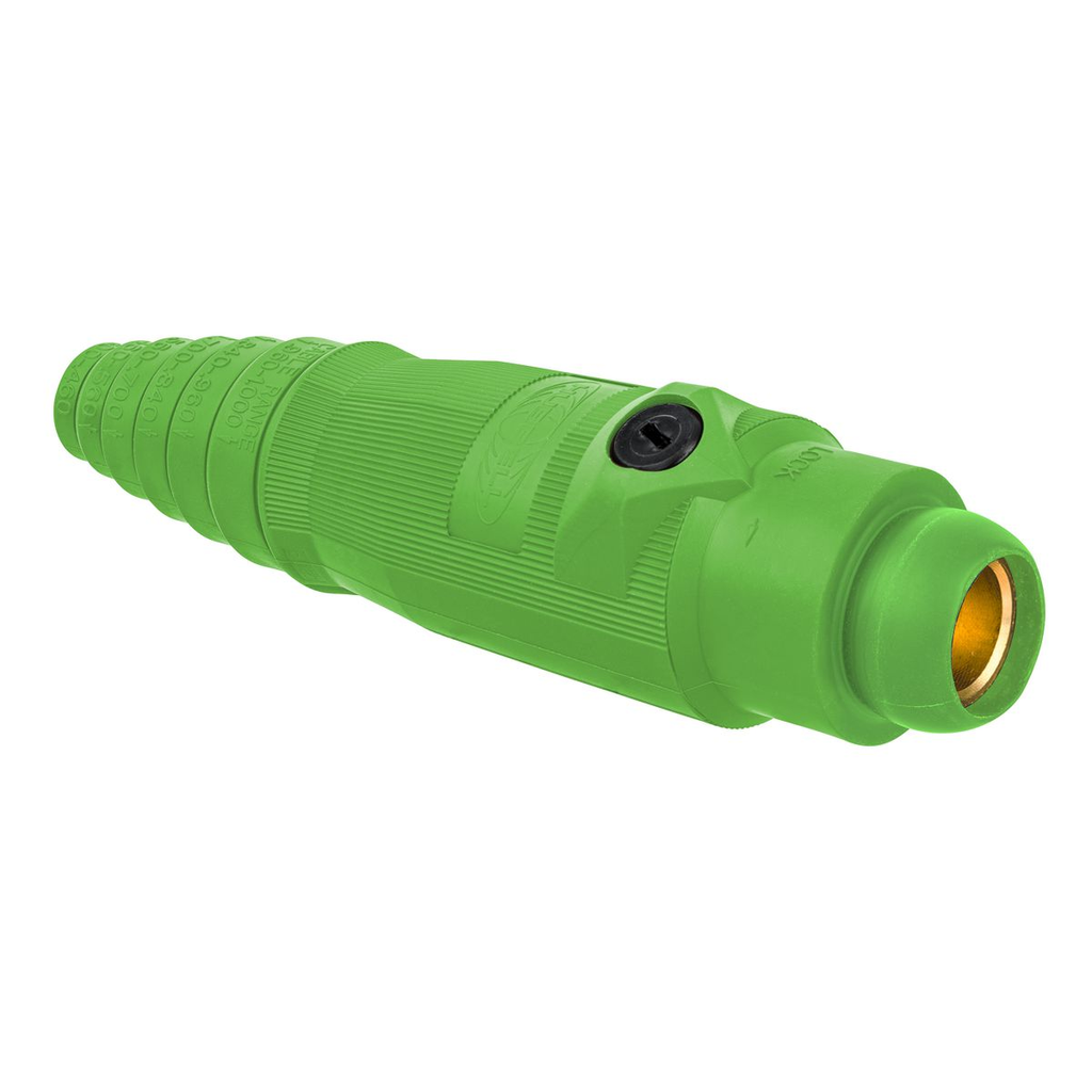 Product image for Hubbell HBL18400FGN SING POL, SER 18, 400A FeMale PL, GREEN