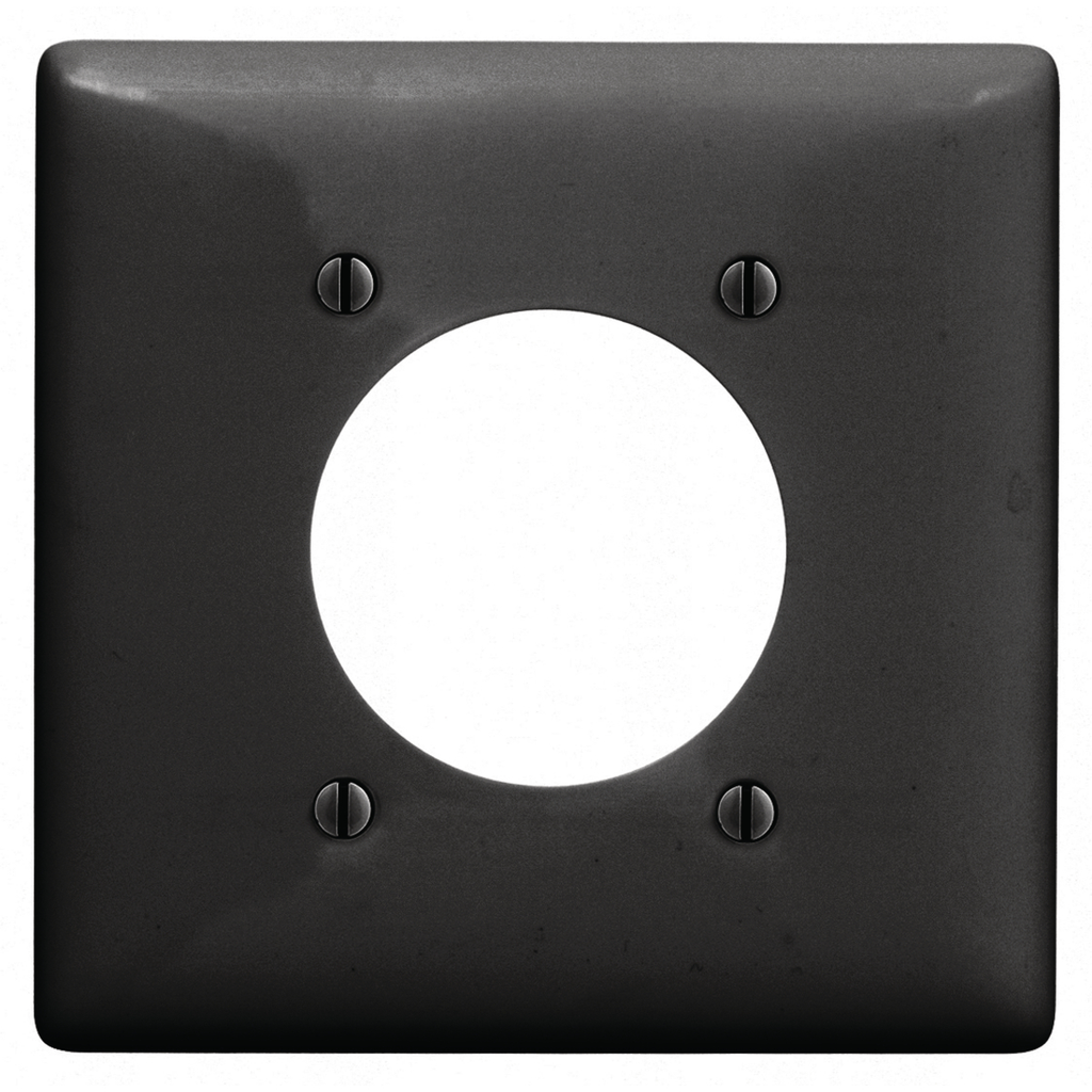 Product image for Hubbell NP703BK WALLPLATE, 2-G, 2.15" OPNG, BK