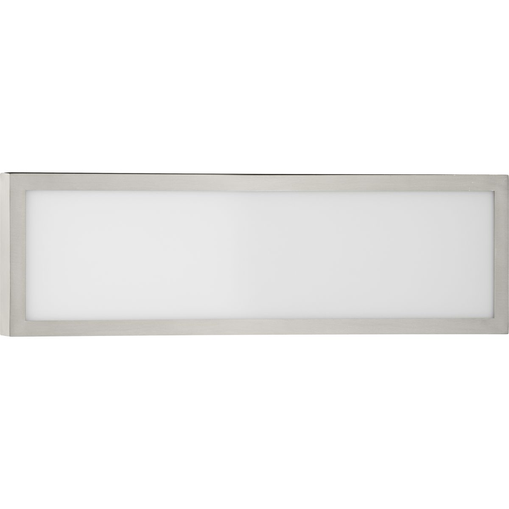 Product image for Progress P300304-009-CS Everlume LED 16-inch Brushed Nickel Modern Style Bath Vanity Wall or Ceiling Light with Selectable 3000K/4000K Light Color