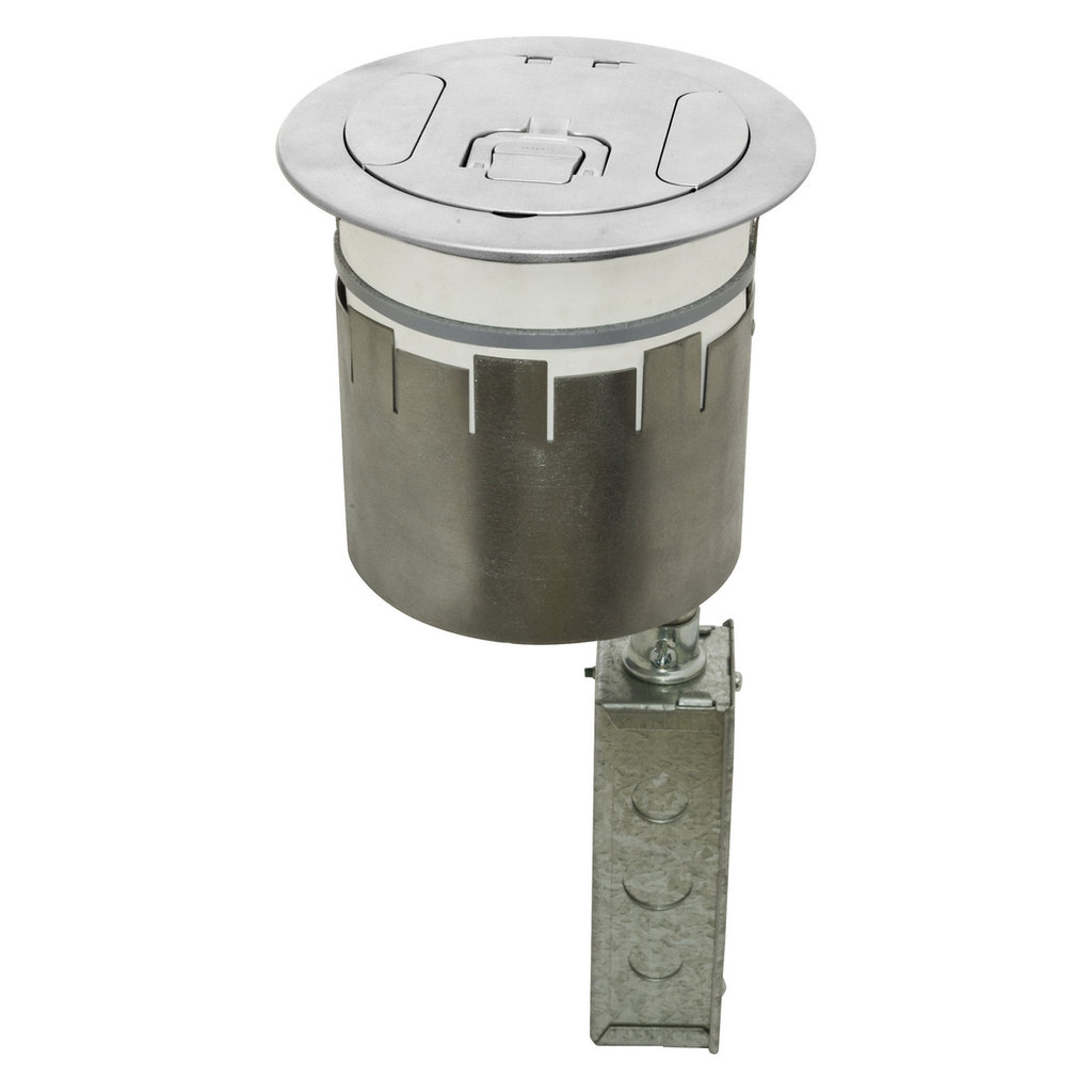 Product image for Hubbell S1R6PTWZALU S1R FRPT 6, 2X 20A, 2 STYLE LINE ALUM