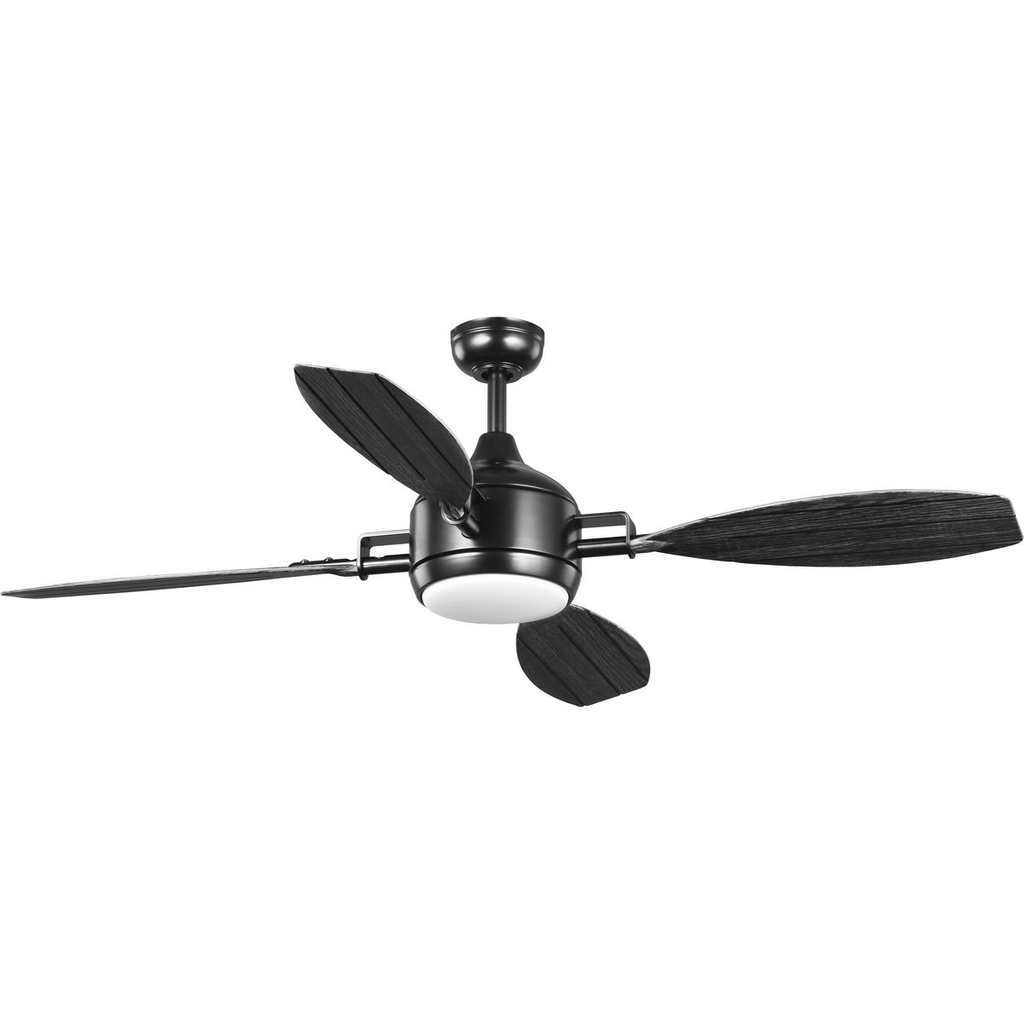Product image for Progress P250040-031-30 Rudder Collection Indoor/Outdoor 56" Four-Blade Black Ceiling Fan