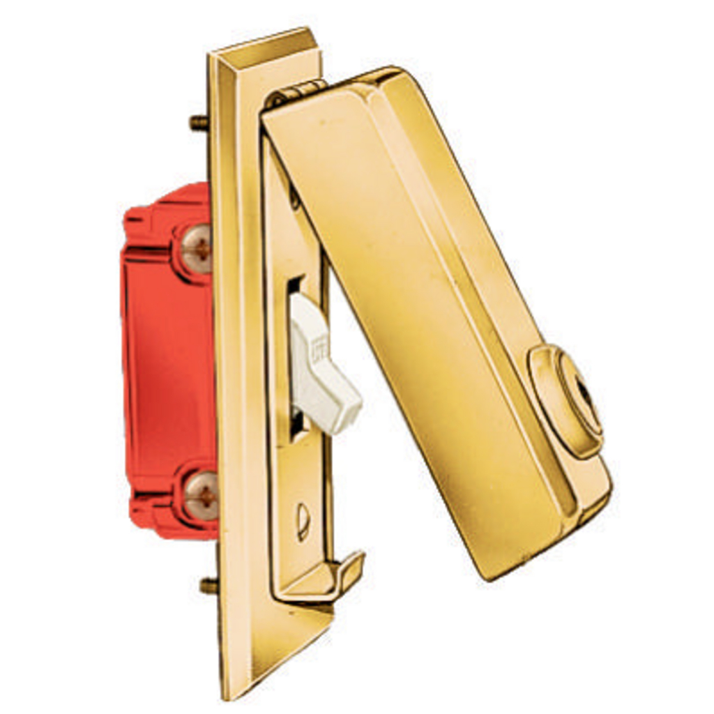 Product image for Hubbell HBL96061ATTACH COV, LOCKING, SWITCH, BRS, KEY A
