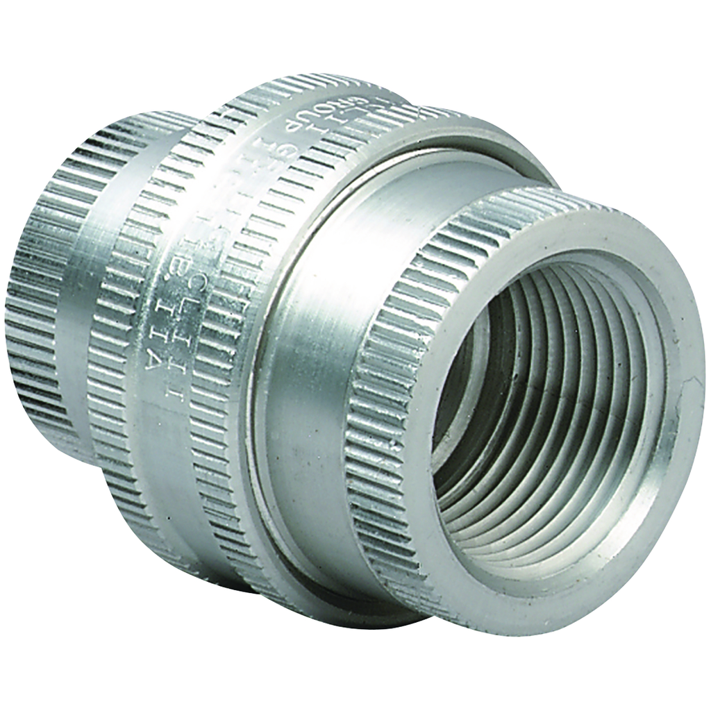 Product image for Killark GUF-2-EX 3/4" Union, Aluminum, Female to Female, Quad Listed
