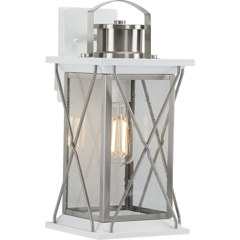 Product image for Progress P560157-135 Barlowe Collection Stainless Steel One-Light Medium Wall Lantern
