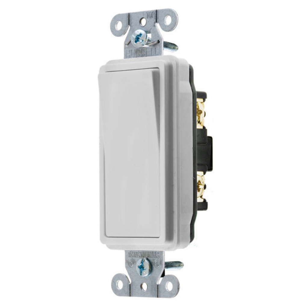 Product image for Hubbell DS115OW SWITCH, DECO SER, SP, 15A 120/277V, OW