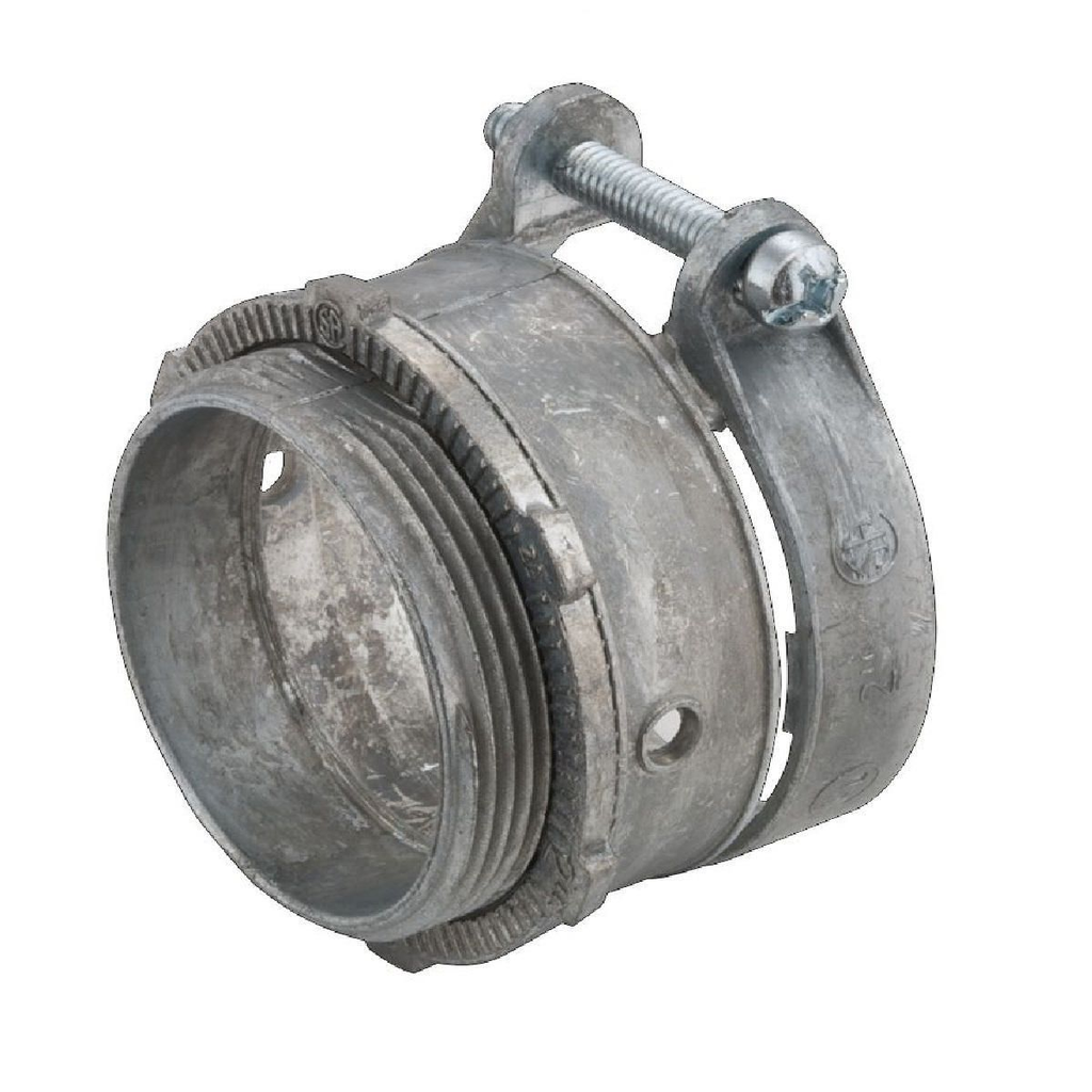 Product image for Raco 2198 2" Flex/AC/MC Straight Squeeze Connector, Non-Insulated