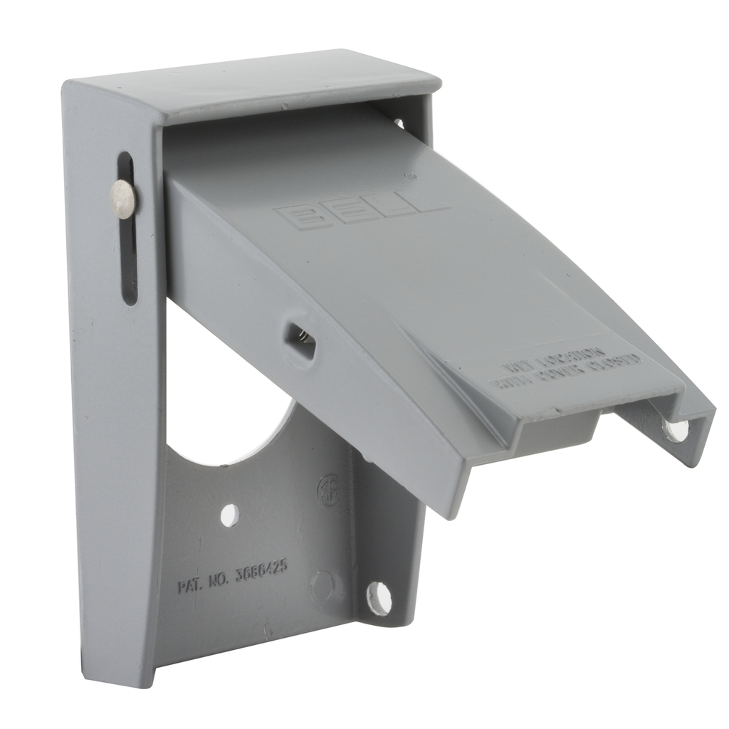 Product image for Bell 5026-0 RAYNTITE® 1-Gang Weatherproof Cover, 1.593" Dia. Hole