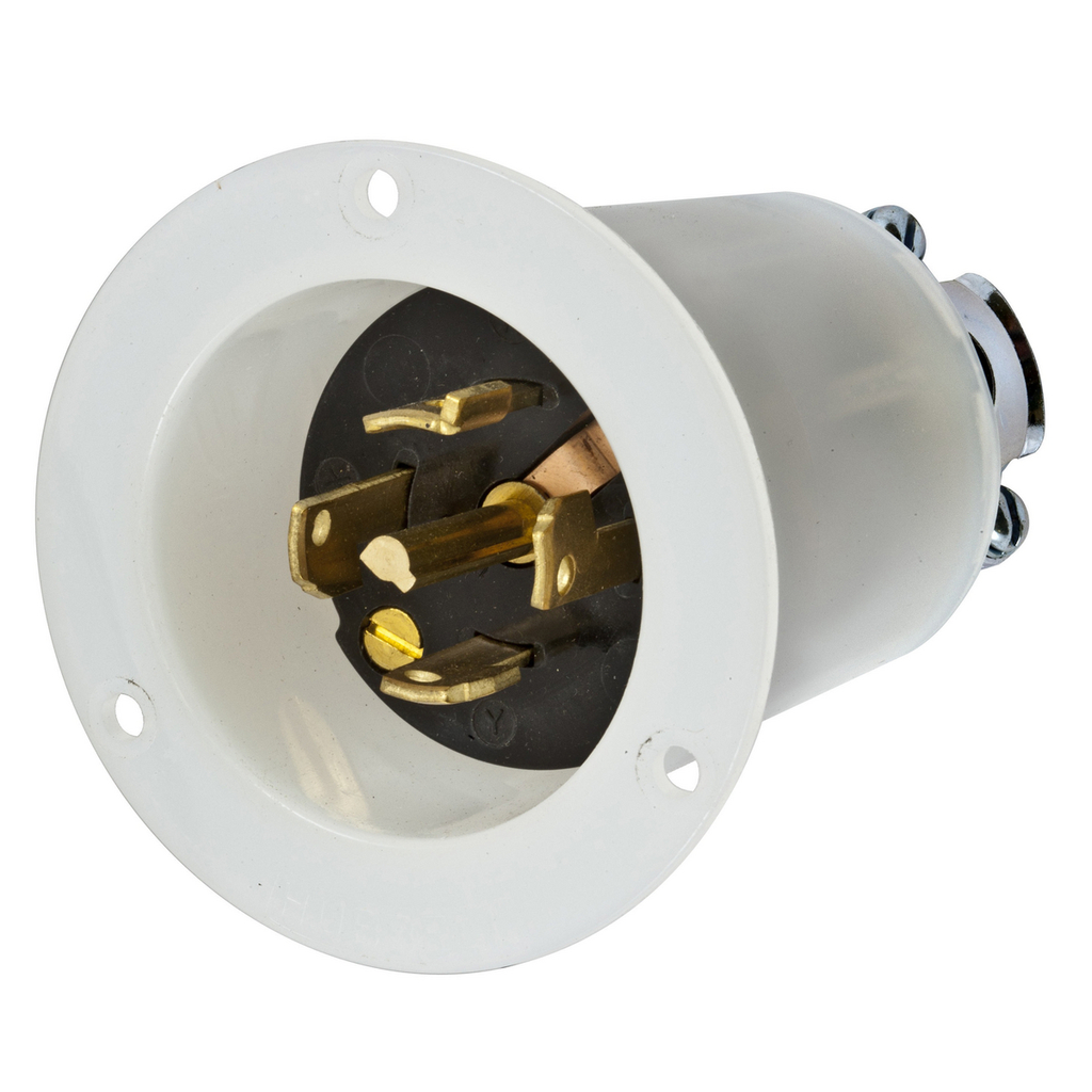 Product image for Hubbell HBL45985CL Locking Flanged-INLT, VARILOAD, 4P5W, 20A120/208V
