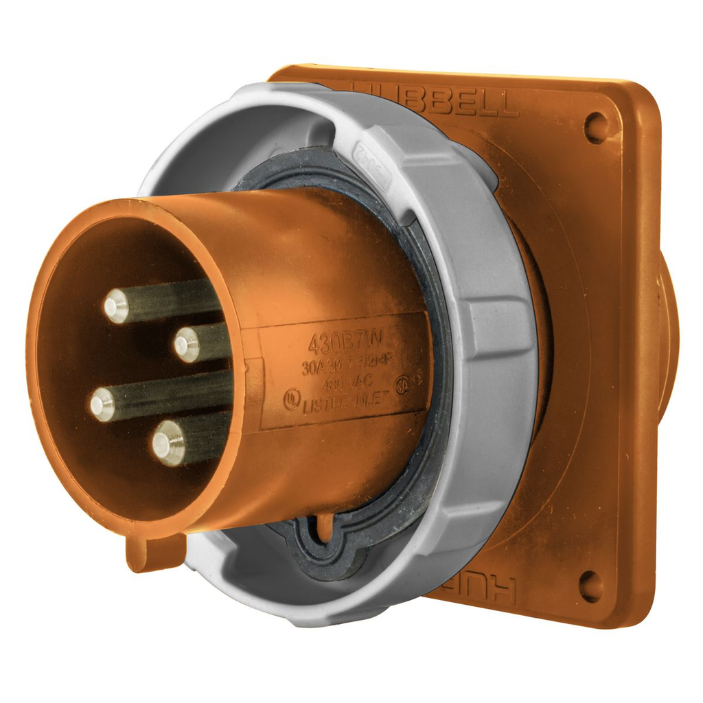 Product image for HWDK HBLS460B12W PS, IEC,INLET,3P4W