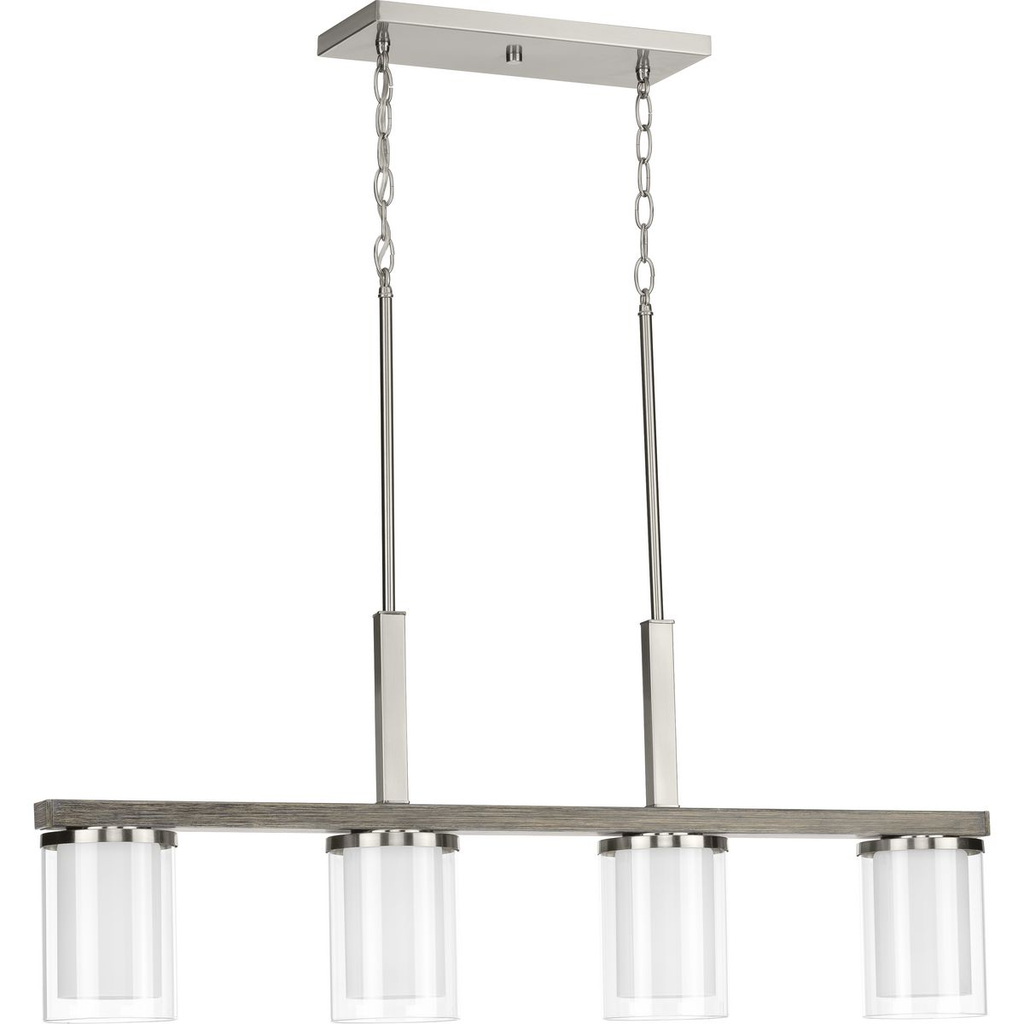 Product image for Progress P400190-009 Mast Collection Four-Light Linear Chandelier