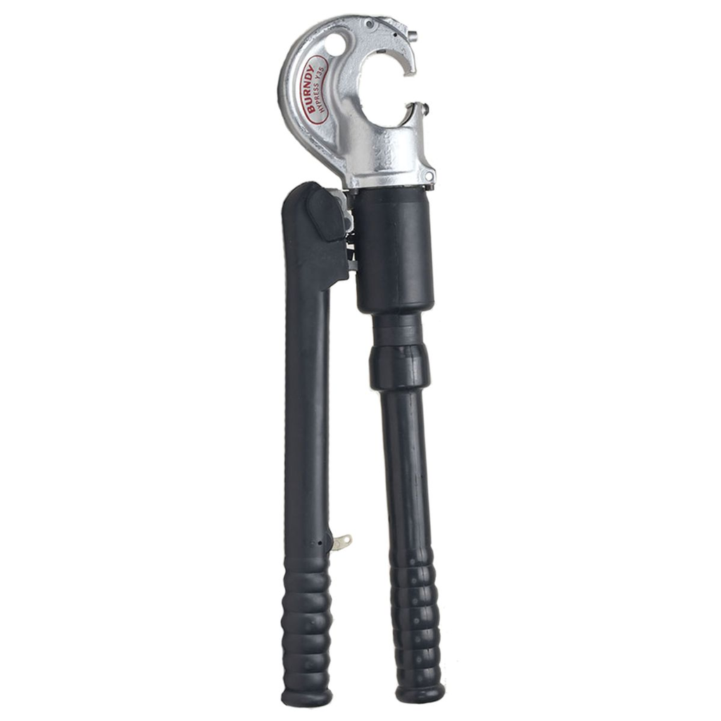 Product image for Burndy Y35 12T C-Head Crimper, #8 AWG - 750 kcmil CU/AL, up to 3/4" Ground Rod