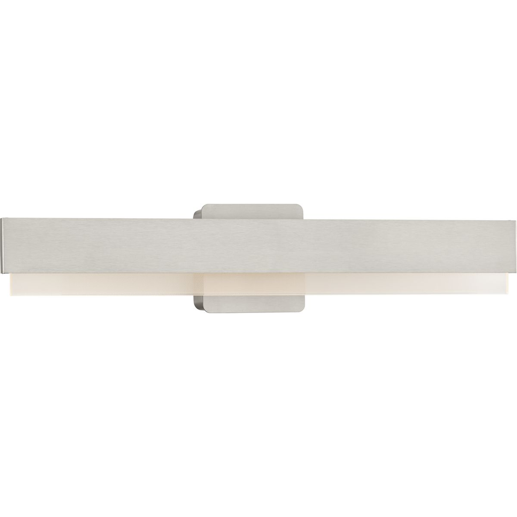 Product image for Progress P300406-009-CS Semblance Collection 24 in. Brushed Nickel Medium Modern 3CCT Integrated LED Linear Vanity Light