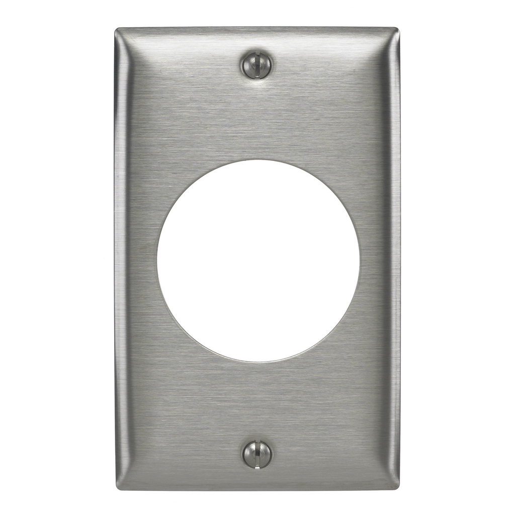 Product image for Hubbell SS737 WALLPLATE, 1-G, .625", SS