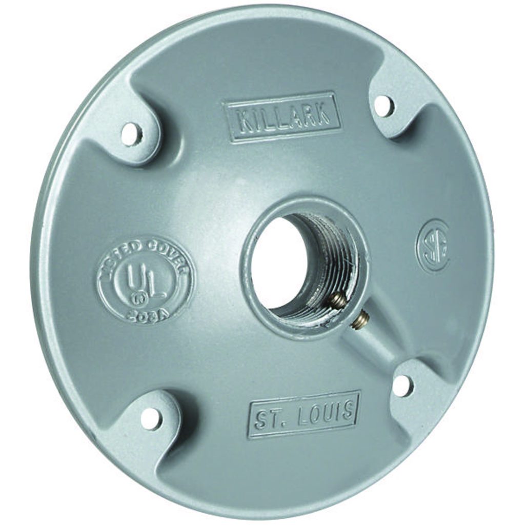 Product image for Killark VJH-2 VJ Series - Aluminum Hub Cover Furnished With Mounting Screws - Hub Size3/4 In