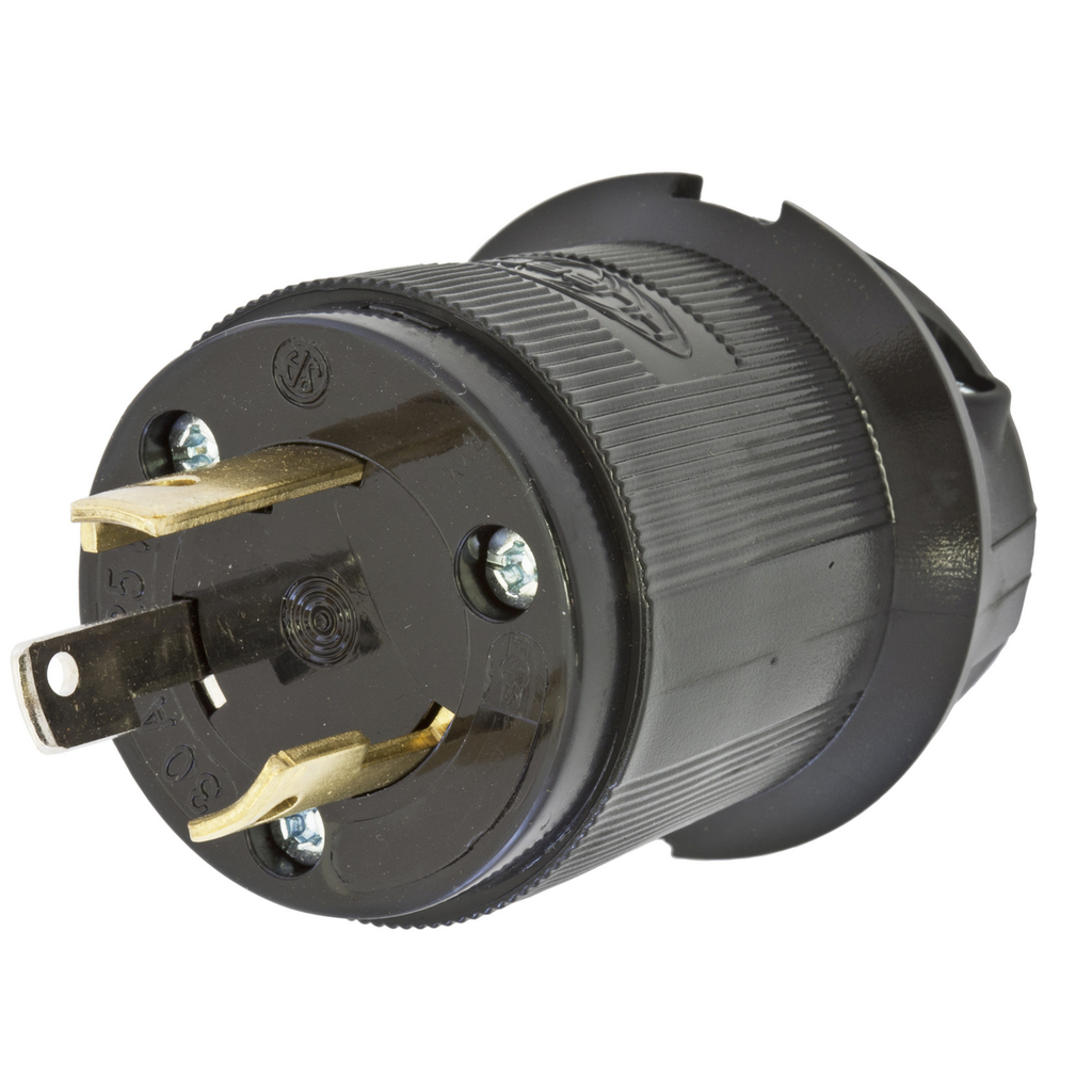 Hubbell HBL2611BK Locking Plug, 30A 125V, L5-30P, BK Product image for Hubbell HBL2611BK Locking Plug, 30A 125V, L5-30P, BK