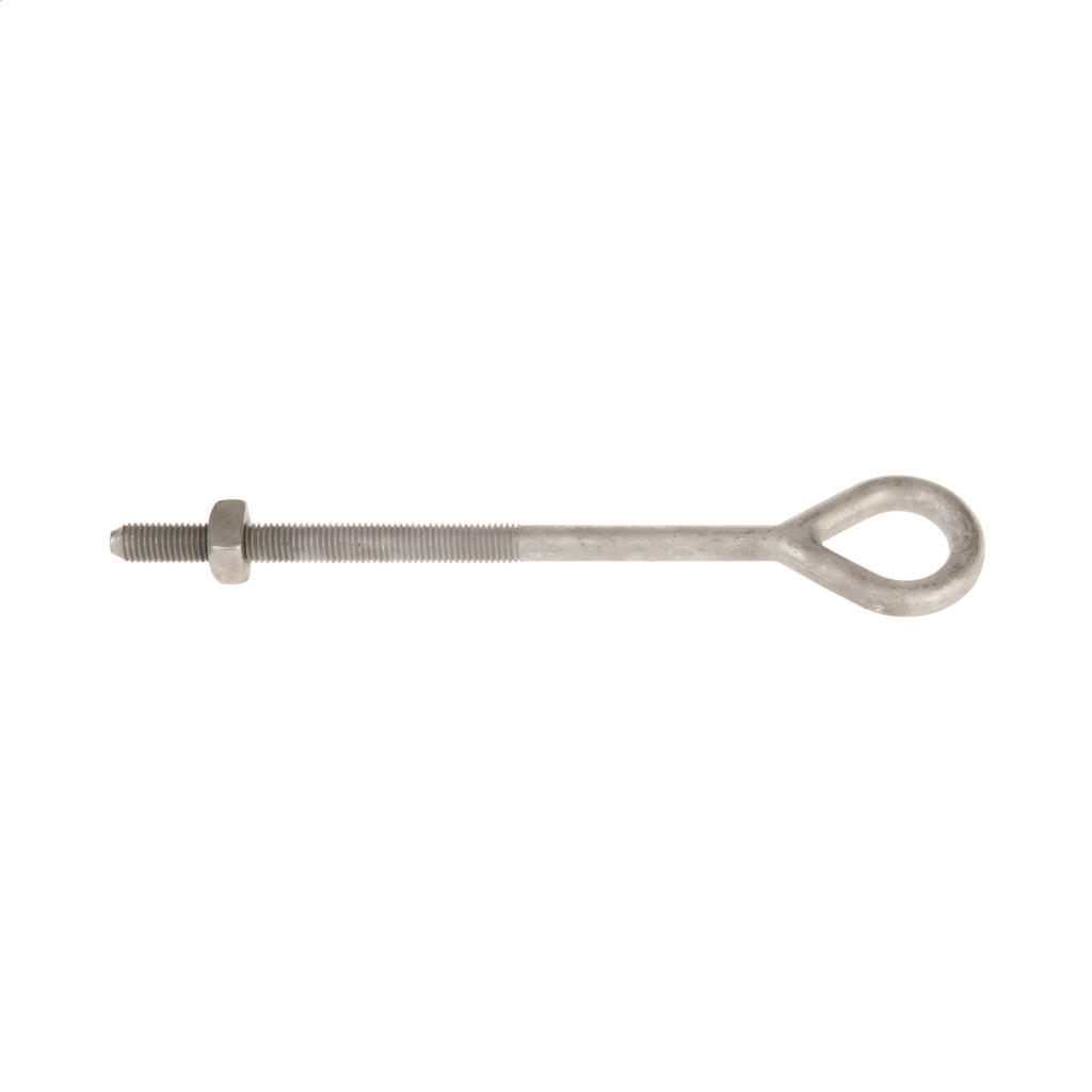 Product image for Hubbell Power 29962 5/8 x 12 Inch Drop Forged Galvanized Steel Ovaleye Bolt