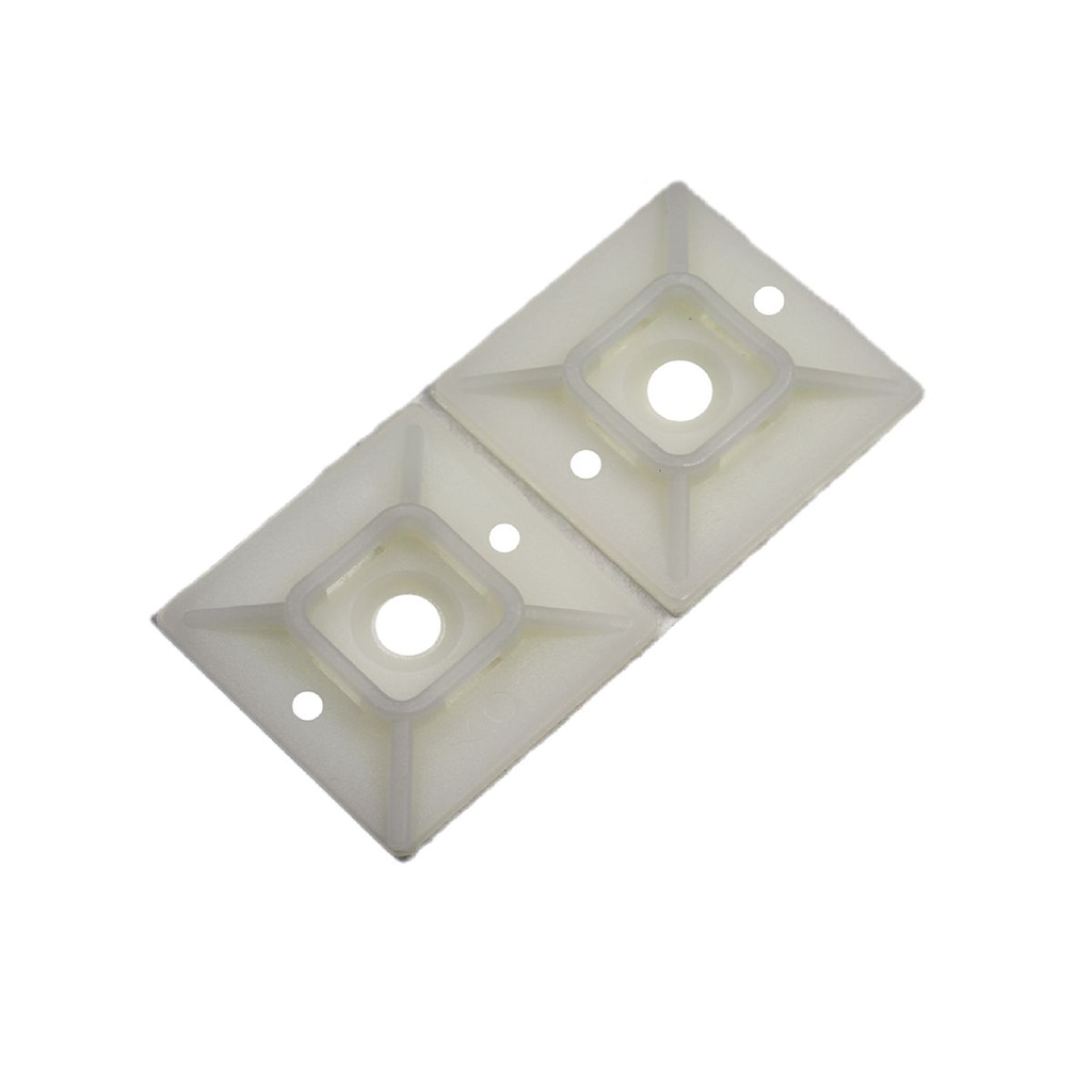 Product image for Burndy CTB125RA4CUG Universal Grade Cable Tie Mount Base, 1125" L, 1125" W, Number Of Entries: 4-Way,Color: Natural, Mounting: Rubber Adhesive
