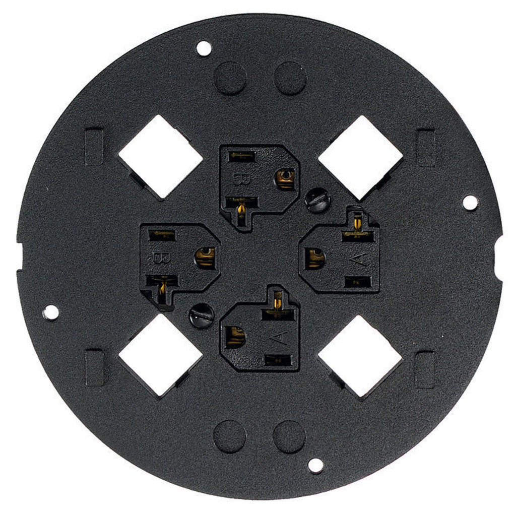 Product image for Hubbell S1SP4X4SYS 4 x 4 Inch Datacom Concrete Floor Box Fire Rated Poke-Through Subplate
