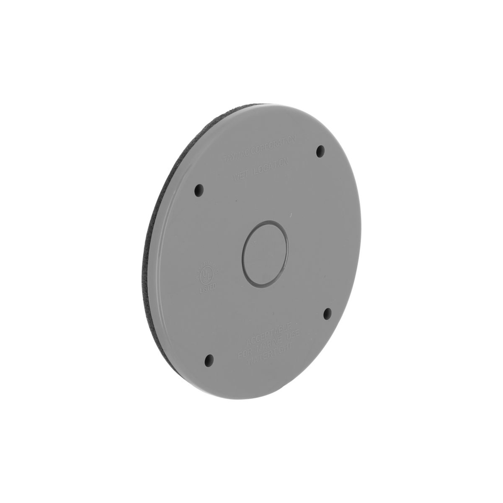 Product image for Bell PBC300GY Round Weatherproof Cover, Plastic, Blank, Gray