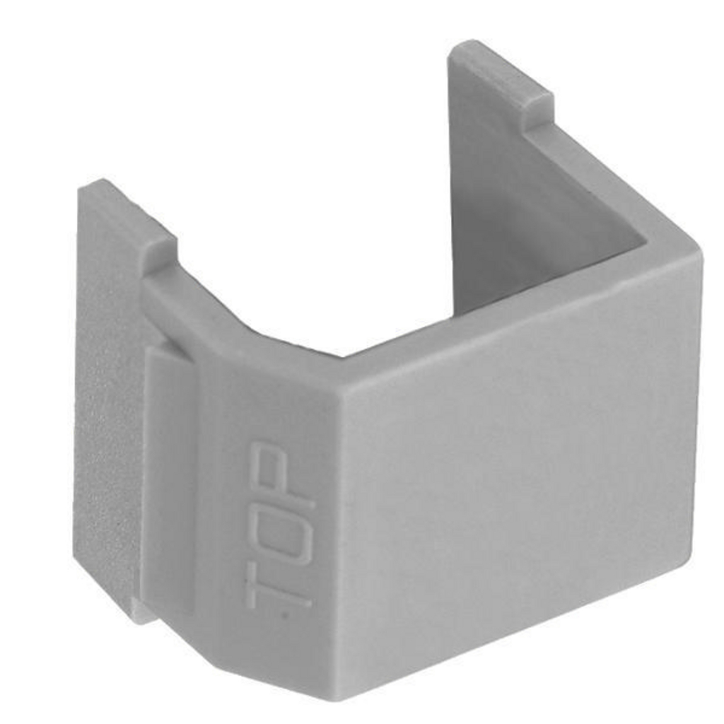 Product image for Hubbell Wiring Devices SFSBGY10 Blank Gray Snap-Fit Modular Connector