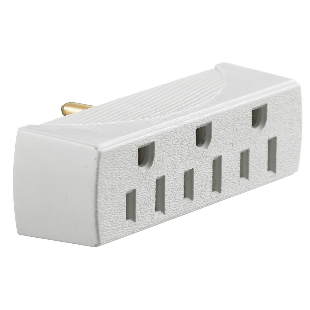 Product image for Hubbell RT300W TAP, SINGLE TO 3 OUTLET, 15A 125V, WHITE